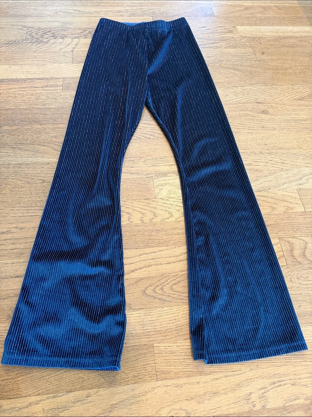Old Navy Navy Ribbed Flare Leggings girls size large 10/12